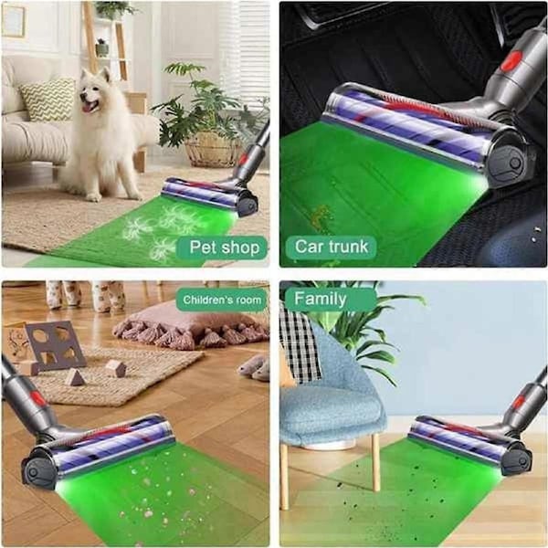 Vacuum Cleaner Dust Display Lights Clearly Pet Dust Display LED Lamp with Battery Universal Vacuum Cleaner Attachment-A