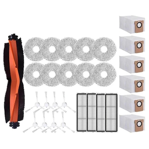 For X20+/X20Plus Robot Vacuum Cleaner Accessories Roller Brush Side Brush Filter Mop Pads Dust Bags Spare Parts