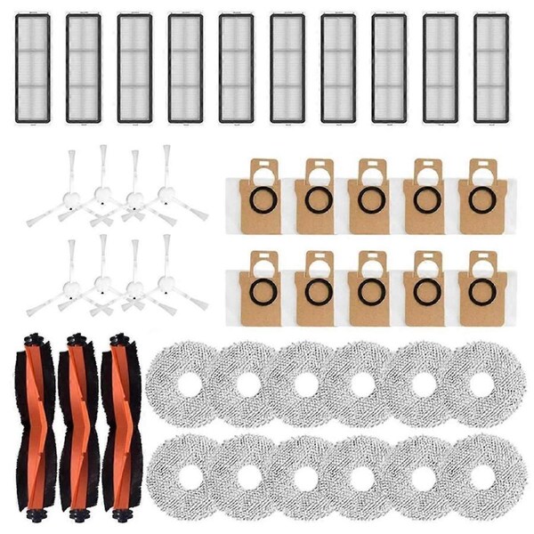 For X20+/X20Plus Robot Vacuum Cleaner Accessories Main Side Brush Filter Mop Pads Dust Bags Replacements Parts