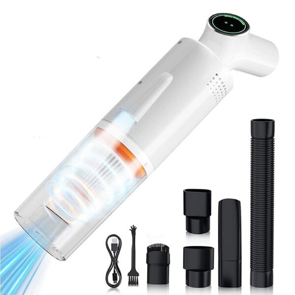 Nevenka Handheld Vacuum Cordless High Power Suction for Home Travel-White