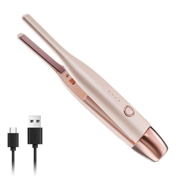 Nevenka Cordless Hair Straightener 4 Temps 10s Fast Heat Up for Travel-Pink