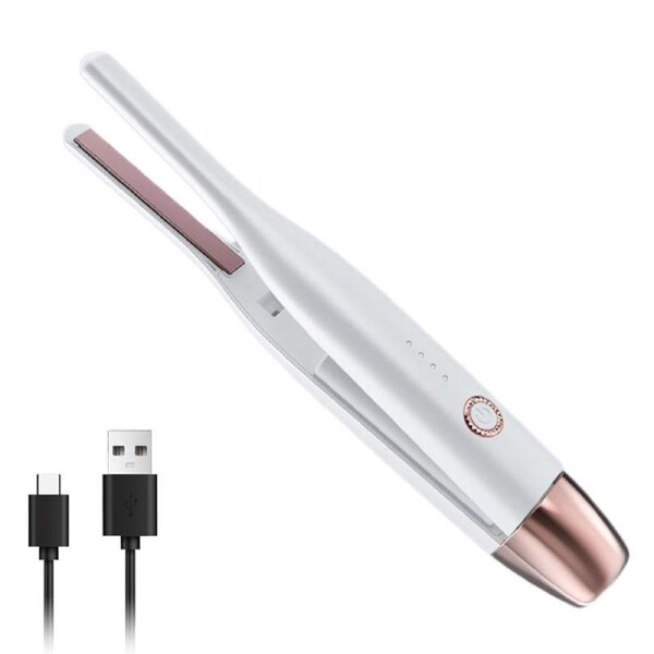 Nevenka Cordless Hair Straightener 4 Temps 10s Fast Heat Up for Travel-White
