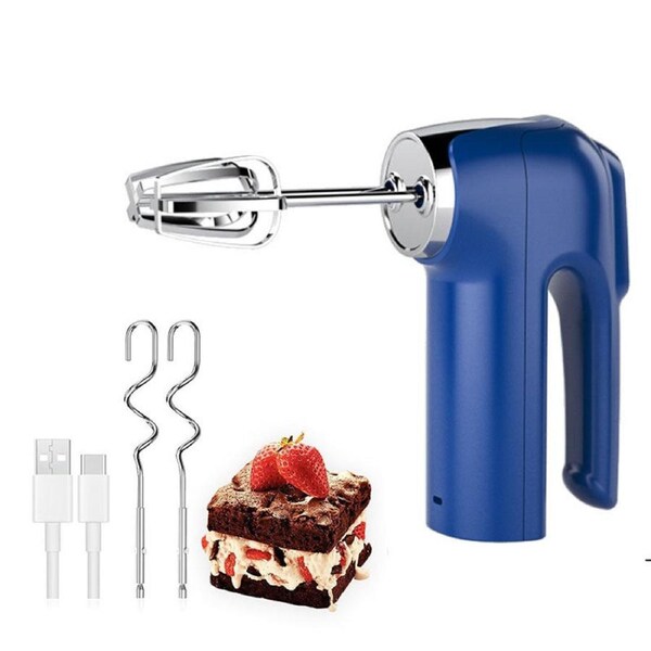 Nevenka Cordless Hand Mixers Rechargeable 3 Speed for Egg Bread Cream-Blue