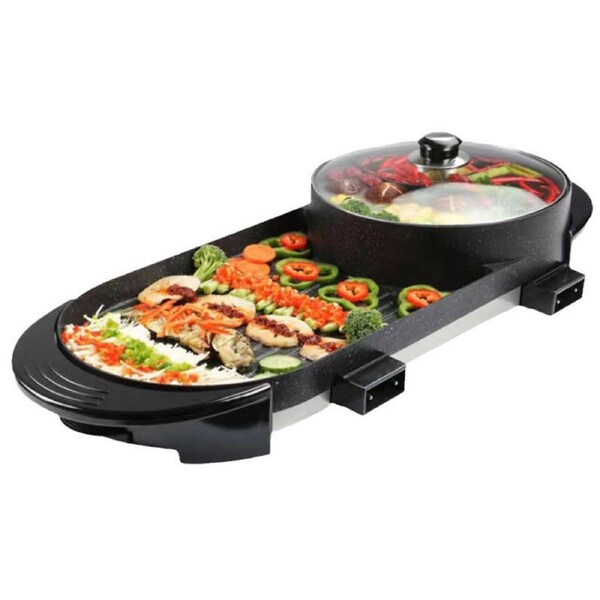 Nevenka Grill and Hot Pot Non-Stick Dual Adjustable Temperature 5-10 People