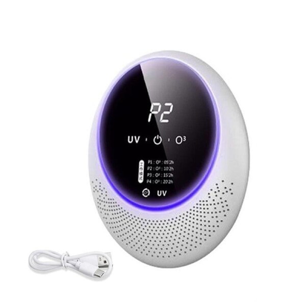 Nevenka Ozone Machine Long Battery Life Odor Removal for Home Pets-White