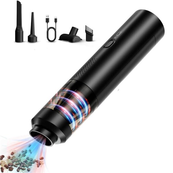 Nevenka 3 in 1 Brushless Car Vacuum 19000Pa Lightweight with Low Noise-Black