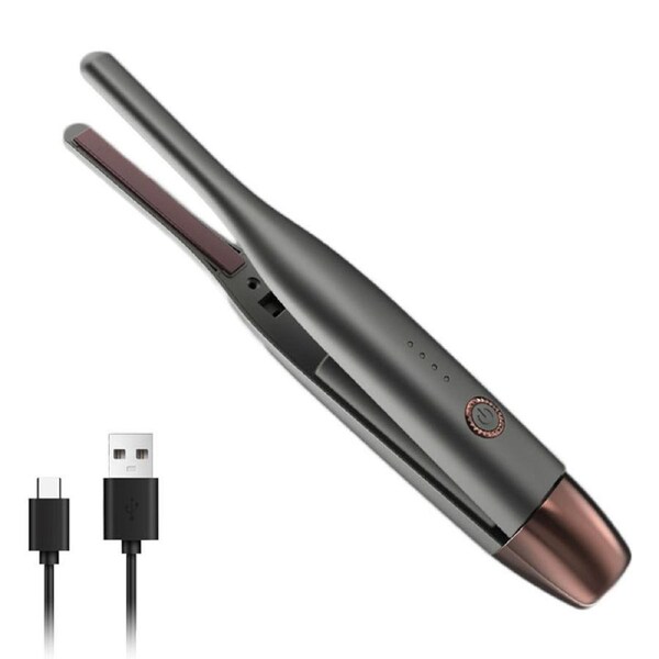 Nevenka Cordless Hair Straightener 4 Temps 10s Fast Heat Up for Travel-Grey