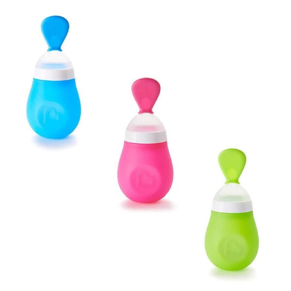 3 x Munchkin 7x15cm Squeeze Baby Feeding Food/Snack Dispensing Infant Spoon