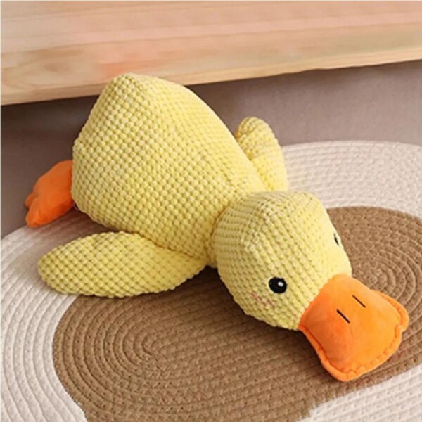 The Mellow Dog Stuffed Animals Chew Toy Calming Duck Dog for Dogs Teeth Cleaning