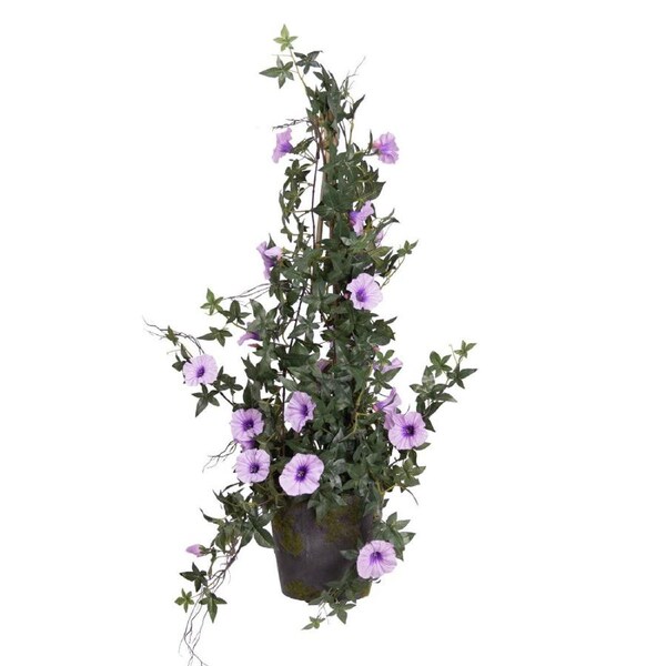 Glamorous Fusion Lavender Climbing Morning Glory 78cm Artificial Plant Flower Arrangement Decorative In Pot