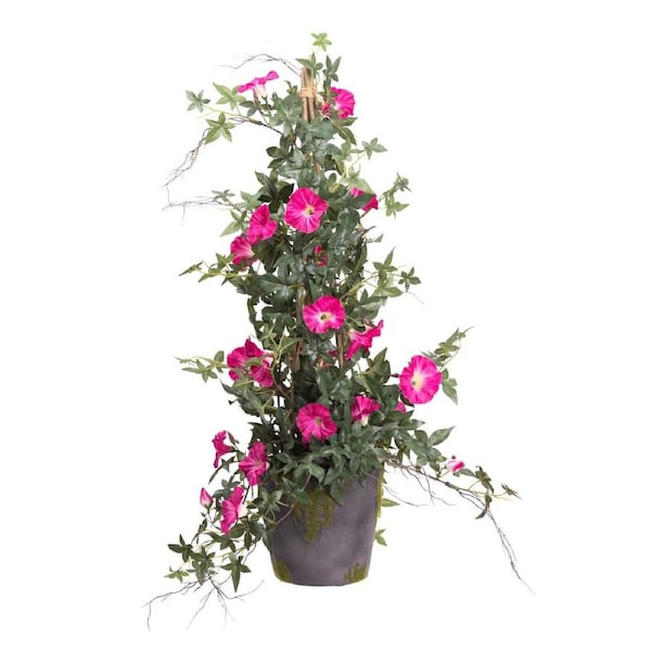 Glamorous Fusion Beauty Climbing Morning Glory 78cm Artificial Plant Flower Arrangement Decorative In Pot