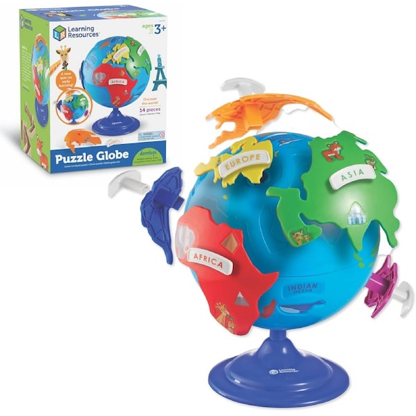 Learning Resources -- 3D Puzzle Globe -- 14 Pieces