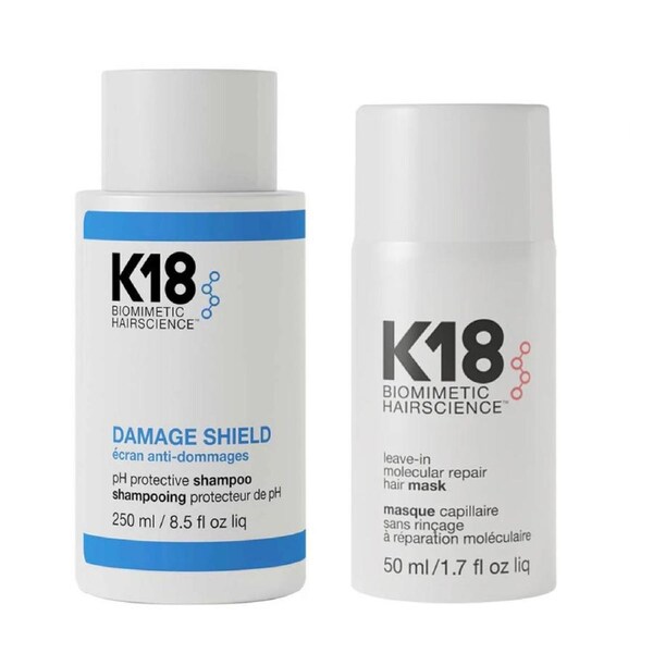 K18 Damage Shield Shampoo 250ml & Repair Mask 50ml