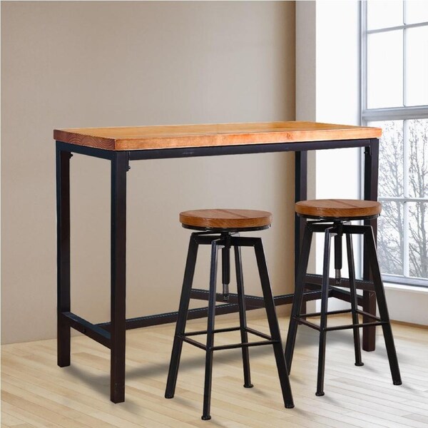 Levede Bar Table & Stools 3-Piece Set