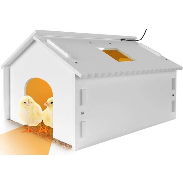 Electric Poultry Chick Chicken Brooder Incubator Heater Warmer Heat Warm Lamp Brooding White