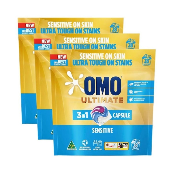 Omo Ultimate 3in1 Sensitive Laundry Capsules - 84 Tabs