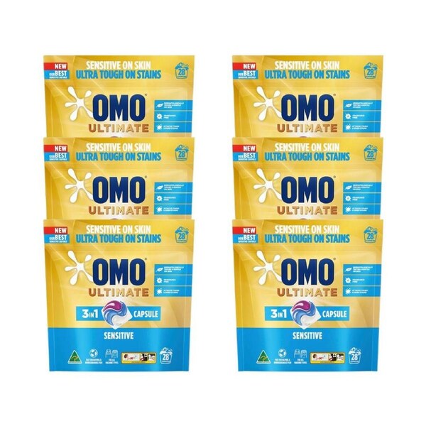 Omo Ultimate 3in1 Sensitive Laundry Capsules - 168 Tabs