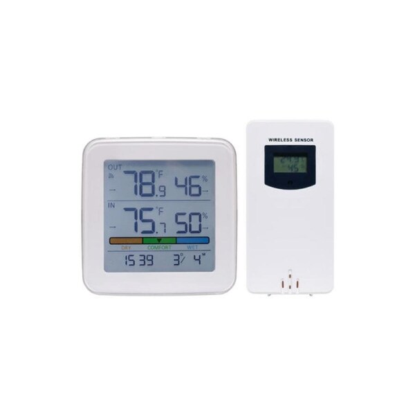 X7014 Wireless Thermometer-Hygrometer Monitor Clock with Alarm & Snooze Function