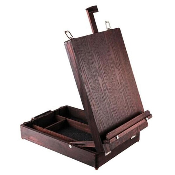 Sinoart Compact Table Box Easel for 60cm Canvases 26 x 39 12.7cm Espresso