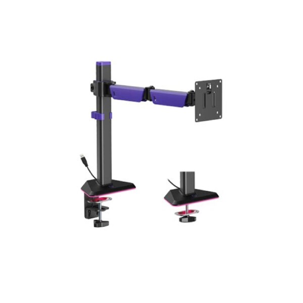 Brateck Ldt89 C012L Articulating Rgb Lighting Gaming Monitor Arm Black