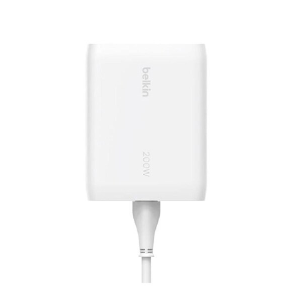 Belkin Boostcharge Pro 200W Usb C Gan Wall Charger White