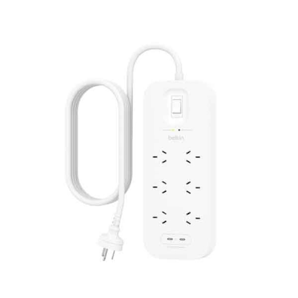 Belkin Surgepro 6Outlet Surge Protector With Dual Usb C 30W Srb006Au2M