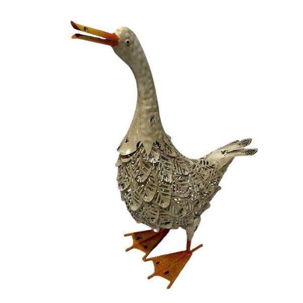 Willow & Silk Standing Duck Ornament/Whispering Duck Figurine
