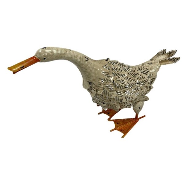 Willow & Silk Stretching Duck Ornament/Decorative Stretch Duck Sculpture