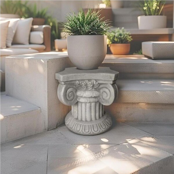 Willow & Silk Elaborate Roman Pillar Stand 25x25x26cm