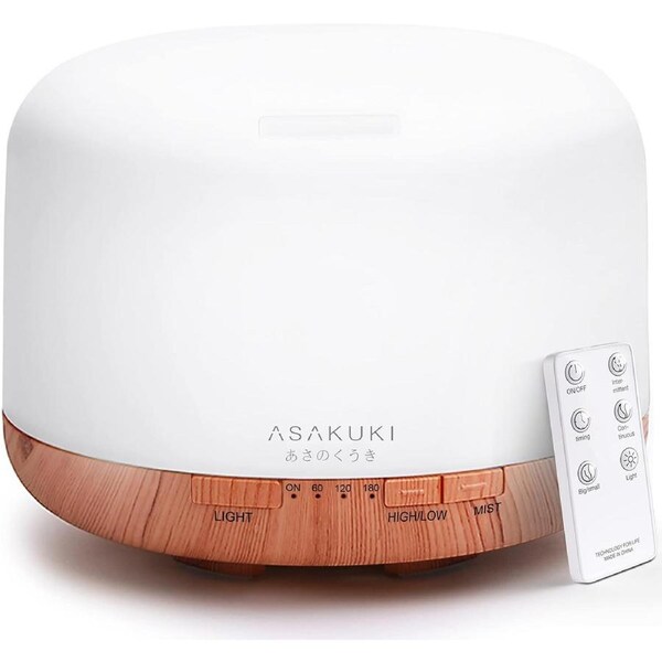 JOYBUY 500ml Ultrasonic Essential Oil Diffuser – 5-in-1 Aroma Humidifier with Remote