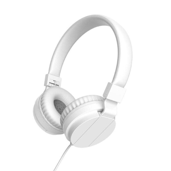 JOYBUY GS778 White Lightweight Foldable Wired Stereo Headphones for Kids/Adults