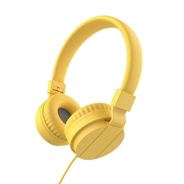 JOYBUY GS778 Yellow Foldable Wired Stereo Headphones for Kids/Adults