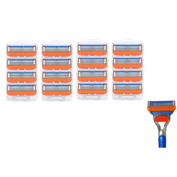 JOYBUY 4 Sets of 4 Pcs Replacement 5 Blades Razor Blades for Men Razor Refills for Gillette