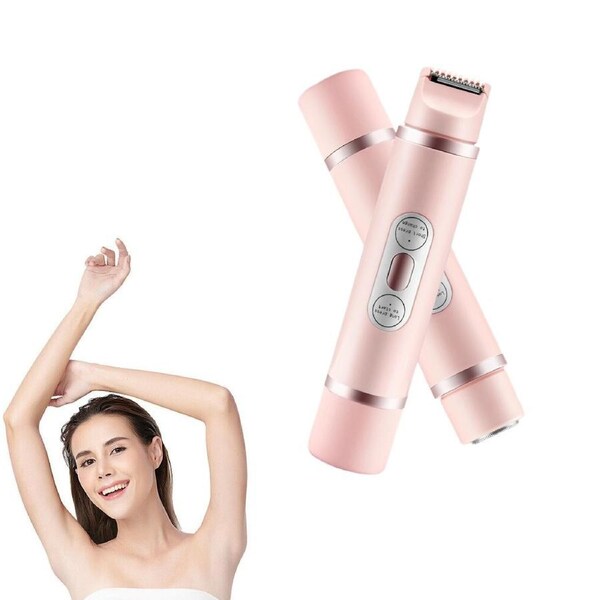JOYBUY Double-Head Hair Trimmer 2-in-1 Lady Shaver Electric Bikini Trimmer Electric Razors-Pink