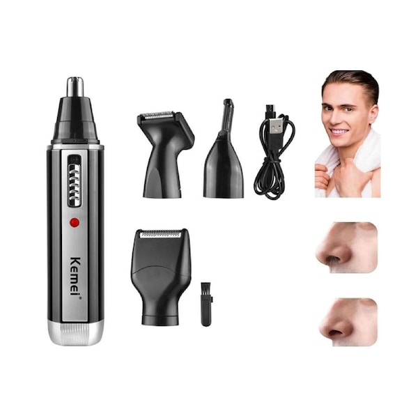 JOYBUY Professional Electric Nose Hair Trimmer for Men 4 in 1 Rechargeable USB Ear Nose Eyebrow Trimmer Electric Facial Hair Trimmer Kit