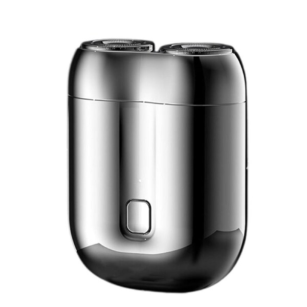 JOYBUY Rechargeable Mini Dual-Head Electric Shaver USB Double Head Razor For Men-Silver