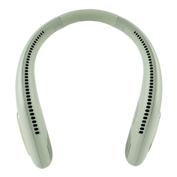 JOYBUY Green USB Rechargeable Neck Fan 360° Cooling 3 Wind Speeds