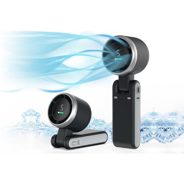 JOYBUY Black Portable Handheld Mini Turbo Fan 5-Speed Adjustable