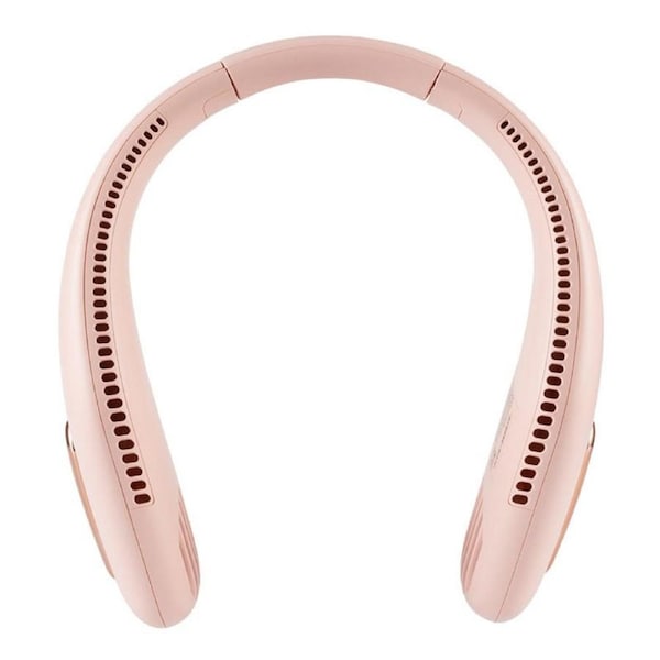 JOYBUY Nevenka Pink Portable Neck Fan USB Rechargeable 360° Cooling 3 Speeds