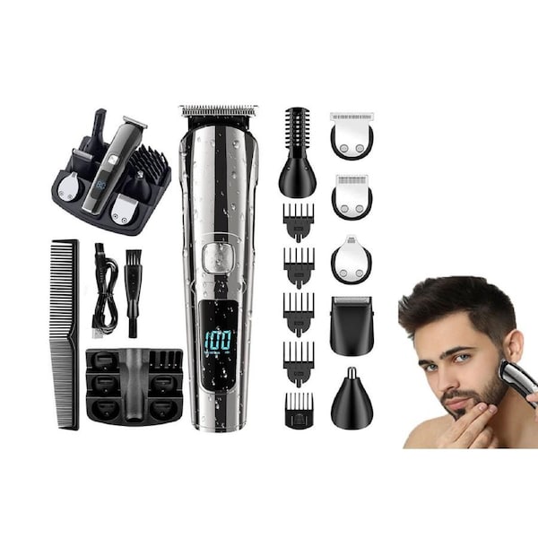 JOYBUY Beard Trimmer for Men Electric Razor & Shaver Cordless Hair Clippers Trimmers Set Grooming Kit for Shaving Face Body Nose Hair Trimmer