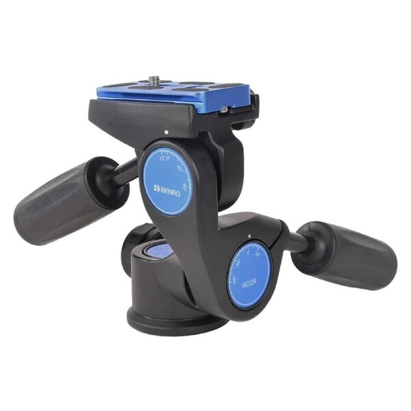 Benro HD2A 3-Way Pan Head Arca-Swiss Pull/Twist Security Tripod Accessory Black