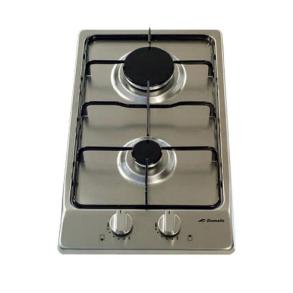 Domain Two Burner Stainless Steel Gas Cooktop with FFD - Made in Italy - 300mm