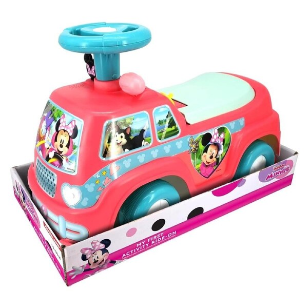 Disney Junior Minnie Mouse My First Activity Ride-On Camper Van with Lights and Sounds