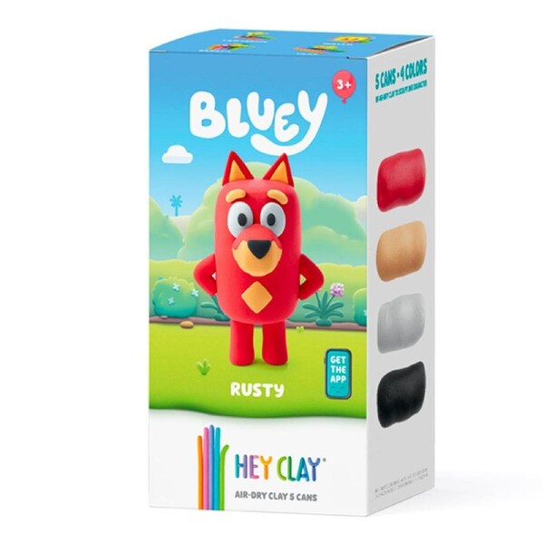 Hey Clay Bluey Single Character Rusty Set