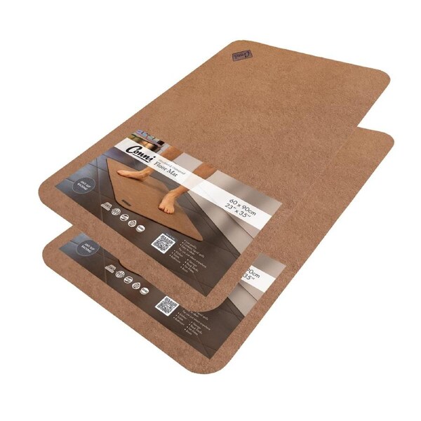 Anti Slip Absorbent Floor Mat - Classic - Pebble - 2 PACK