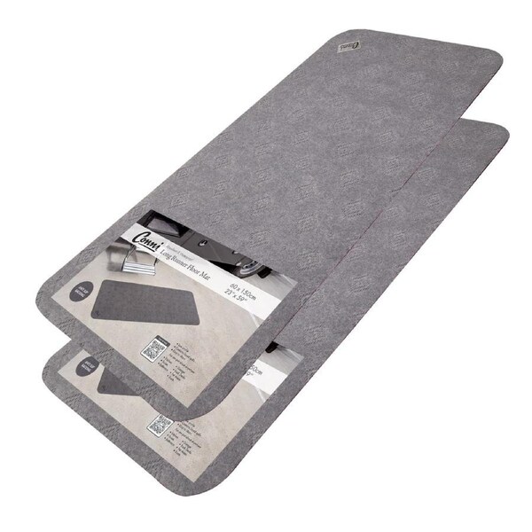 Anti Slip Absorbent Floor Mat - Long Runner - Grey - 2 PACK