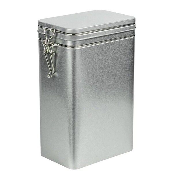 Tea Storage Canister Airtight Coffee Beans Container Iron Food Sealed Jar