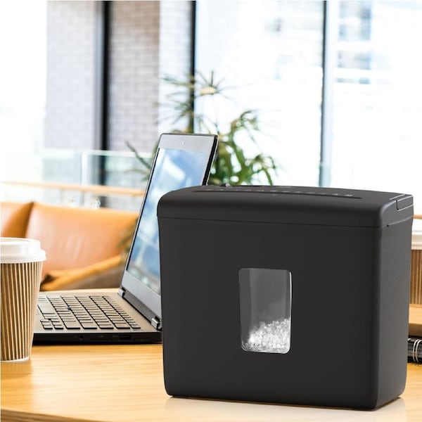 Advwin Paper Shredder Automatic Cross Cut P-4 Security, 5 Sheets, 11L Removable Bin, Portable Handle, Paper/Credit Card Shredder for Home Office