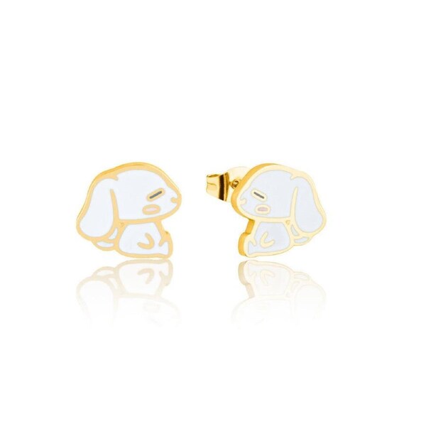 Sanrio Ecc Sanrio Cinnamoroll Stud Earrings - Gold Plated - S/S - White