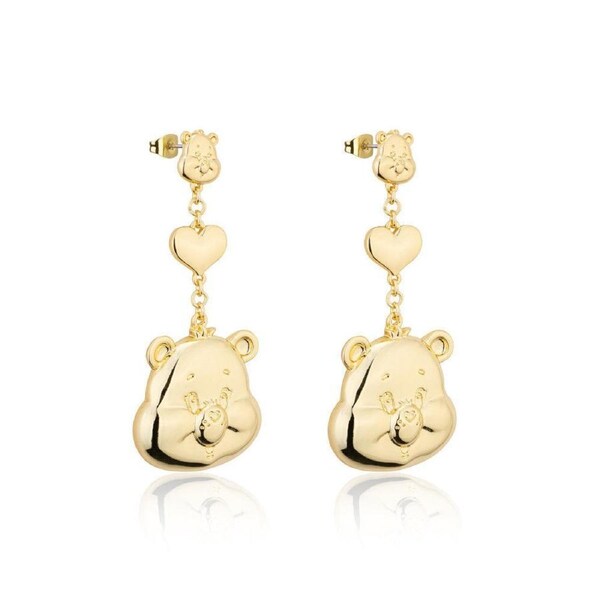 Care Bears Statement Drop Earrings - Gold Plated Brass - Gold